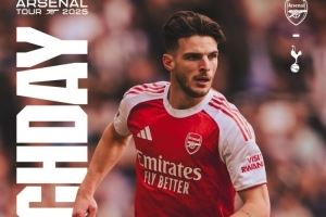 北伦敦德比海报：赖斯、帕普-萨尔、约翰逊、库杜斯出镜