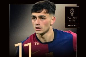 无缘前十引争议，佩德里金球得分124分，落后第十47分